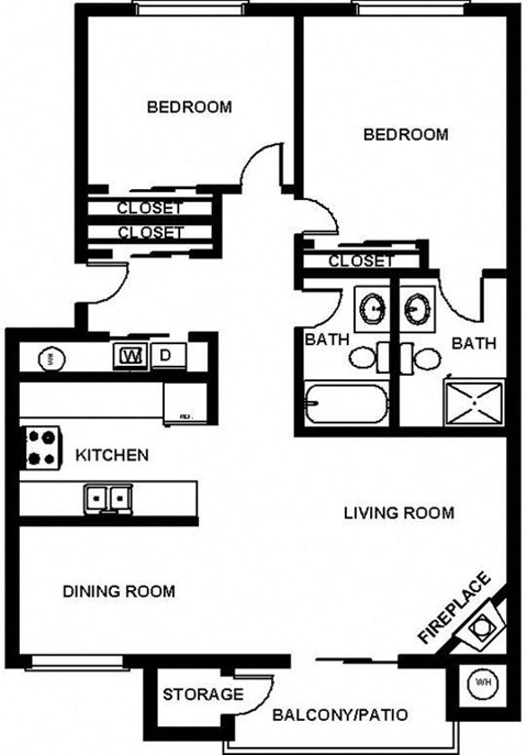 Mirabella Apartments in Everett, Washington B2 Floor Plan